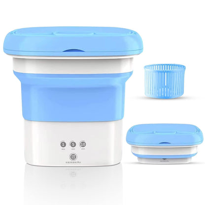 Mini Foldable Washing Machine Portable Laundry Washer for Home and Travel