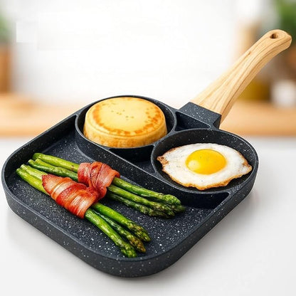 Nonstick Portion Frying Pan Multi Section Egg & Breakfast Pan