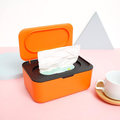 Premium Flip-Top Tissue Box Holder – Portable Tissue Storage Box with Secure Lid
