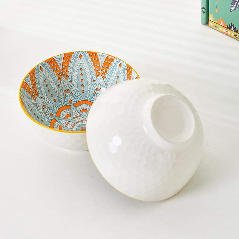 6-Piece Premium Ceramic Bowl Set Handcrafted Design with Gift Box