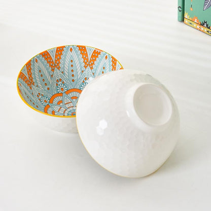 6-Piece Premium Ceramic Bowl Set Handcrafted Design with Gift Box