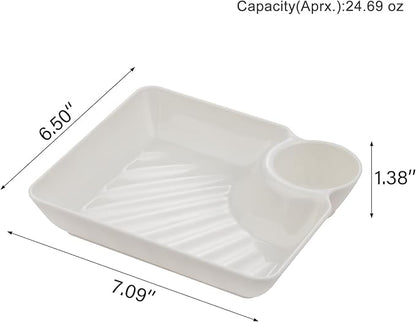 Luxury Serving Plate Set with Sauce Tray & Dumpling Dish