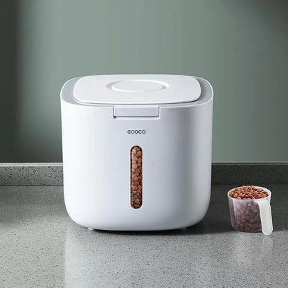 Ecoco 5kg Smart Rice Box – Airtight Grain Storage Station