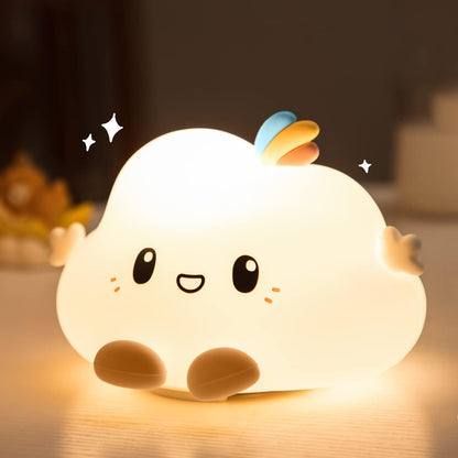 Cute Cloud Night Lamp Soft LED Bedside Light for Kids & Home Décor