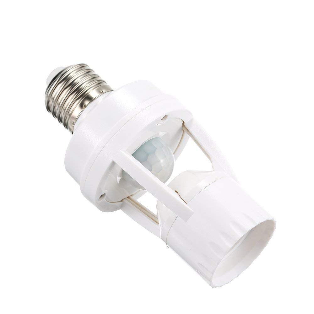 Infrared Motion Sensor Lamp Holder Auto On/Off Light Socket