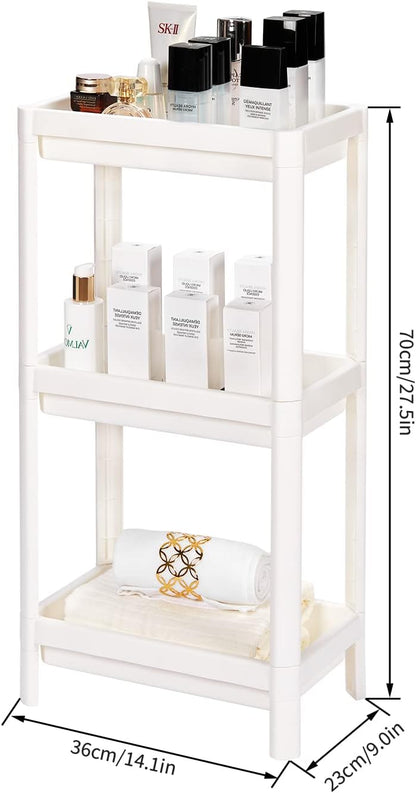 3 Tier Bathroom Shelving Units Freestanding Toilet Space Saver Shelf