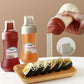 5-Hole Squeeze Sauce Bottle transparent Plastic Condiment Dispenser
