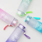 Hello Master Frosted Style Glass Bottle Cute Hydration Bottle