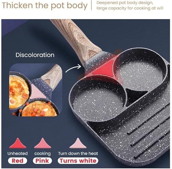 Nonstick Portion Frying Pan Multi Section Egg & Breakfast Pan