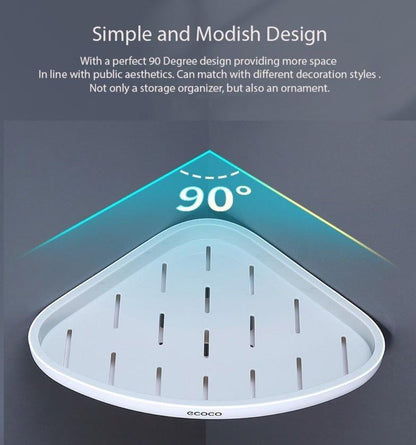 ECOCO No-Drill Corner Shower Caddy – Modern Waterproof Wall Organizer