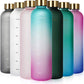 1L Motivational Water Bottle with Time Marker Acrylic Drink Tracker