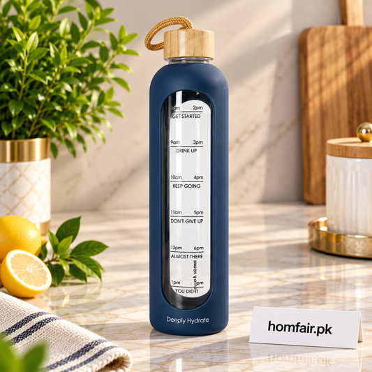 Danny Home Premium 1000ml Glass Drinks Bottle – Elegant Reusable Water & Beverage Bottle for Everyday Use