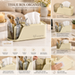 Premium Tissue Box Organizer with Pen Holder & Multi-Purpose Storage Compartments