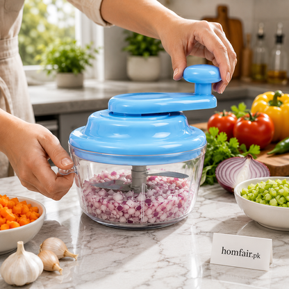 Mini Food Chopper – Hand Crank Vegetable & Onion Chopper