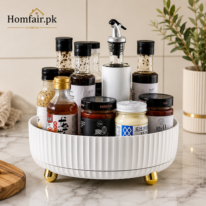 Luxury Rotating Tray for Kitchen & Vanity | 360° Organizer