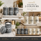 3-Piece Tea, Coffee & Sugar Storage Canister Set with Lids