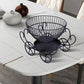 2 Tier Decorative Fruit Basket Stylish Kitchen Organizer