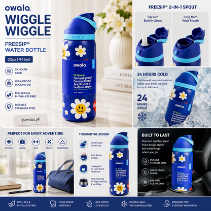 Owala Wiggle Wiggle Insulated Water Bottle – 32oz