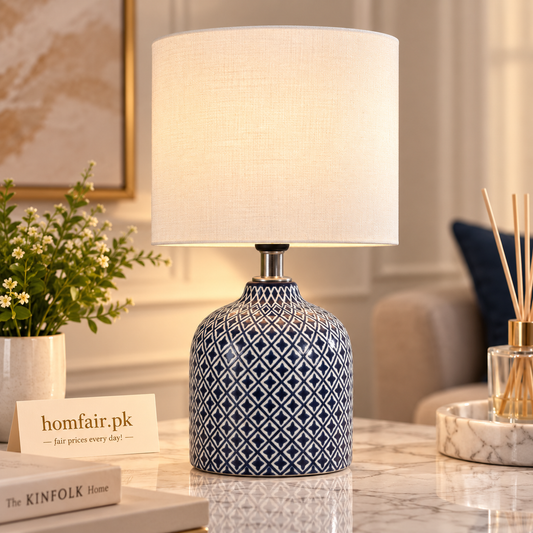 Danny Home Sophisticated Dark Gray Table Lamp – Elegant Ceramic & Chrome Lighting Accent for Modern Interiors