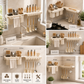 Wall Mounted Kitchen Organizer Rack with Utensil Holder & Multi Hook Storage Shelf