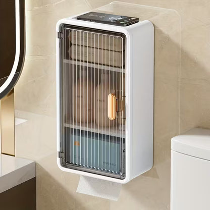 Multipurpose Bathroom Wall Cabinet With Tissue Holder