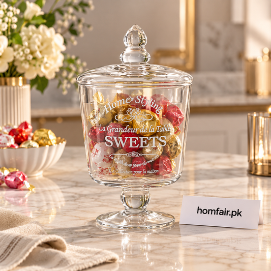 Danny Home Elegant Decorative Glass Jar – Premium 6-Piece Kitchen Storage & Home Décor Collection
