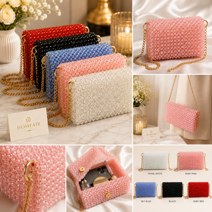 Luxury Handmade Crystal Beaded Clutch Bag