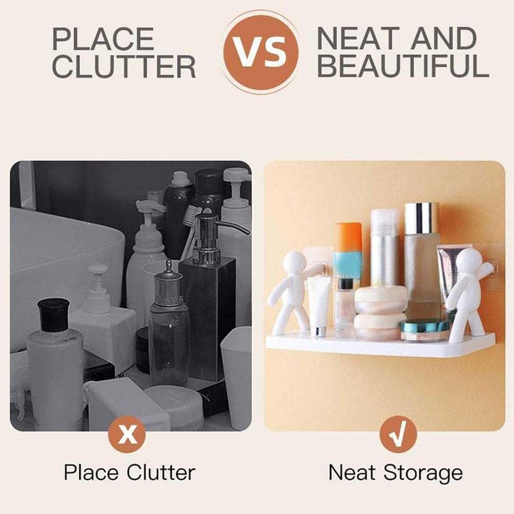 Punch Free Storage Rack for Bathroom & Kitchen | Wall Mounted Organizer