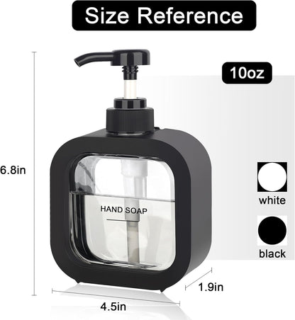 Premium Square Liquid Soap Dispenser Modern Refillable Pump Bottle