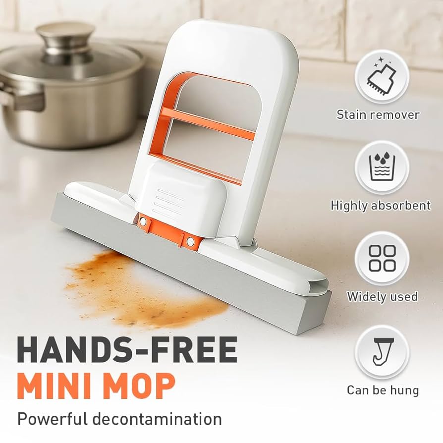 Compact Desktop Cleaning Mop Portable Water absorbing Sponge for kithchen & Office