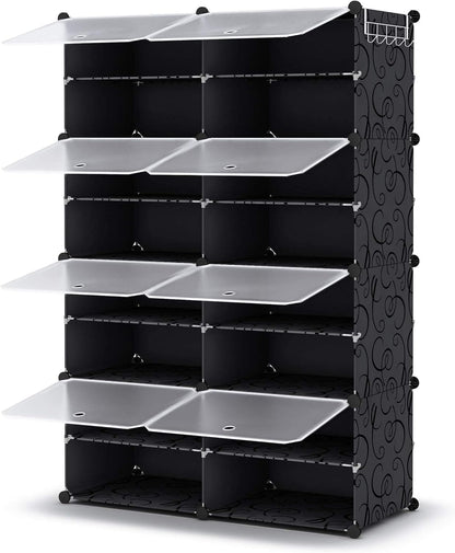 Attachable Cube Cabinet Shoe Rack Modular Storage Organizer