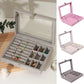 Luxury Glass Top Velvet Jewelry Organizer Box