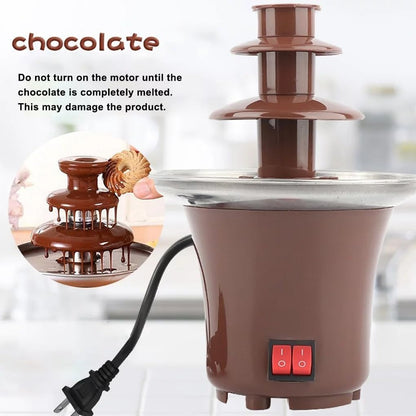 Electric Chocolate Fountain Machine Hot Chocolate Melting Dispenser