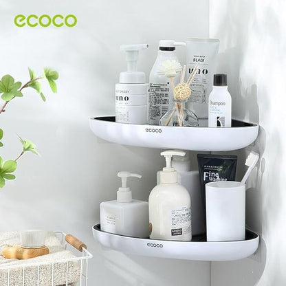 ECOCO No-Drill Corner Shower Caddy – Modern Waterproof Wall Organizer