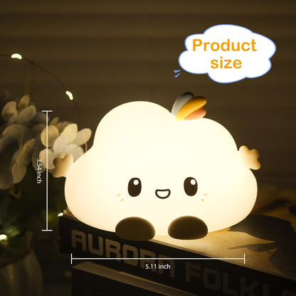 Cute Cloud Night Lamp Soft LED Bedside Light for Kids & Home Décor