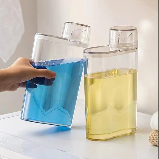 Transparent Air Tight Laundry Detergent Storage Detergent Dispenser with Measuring Cup
