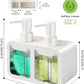 Luxury Dual Soap & Dishwashing Liquid Dispenser with Sponge Holder