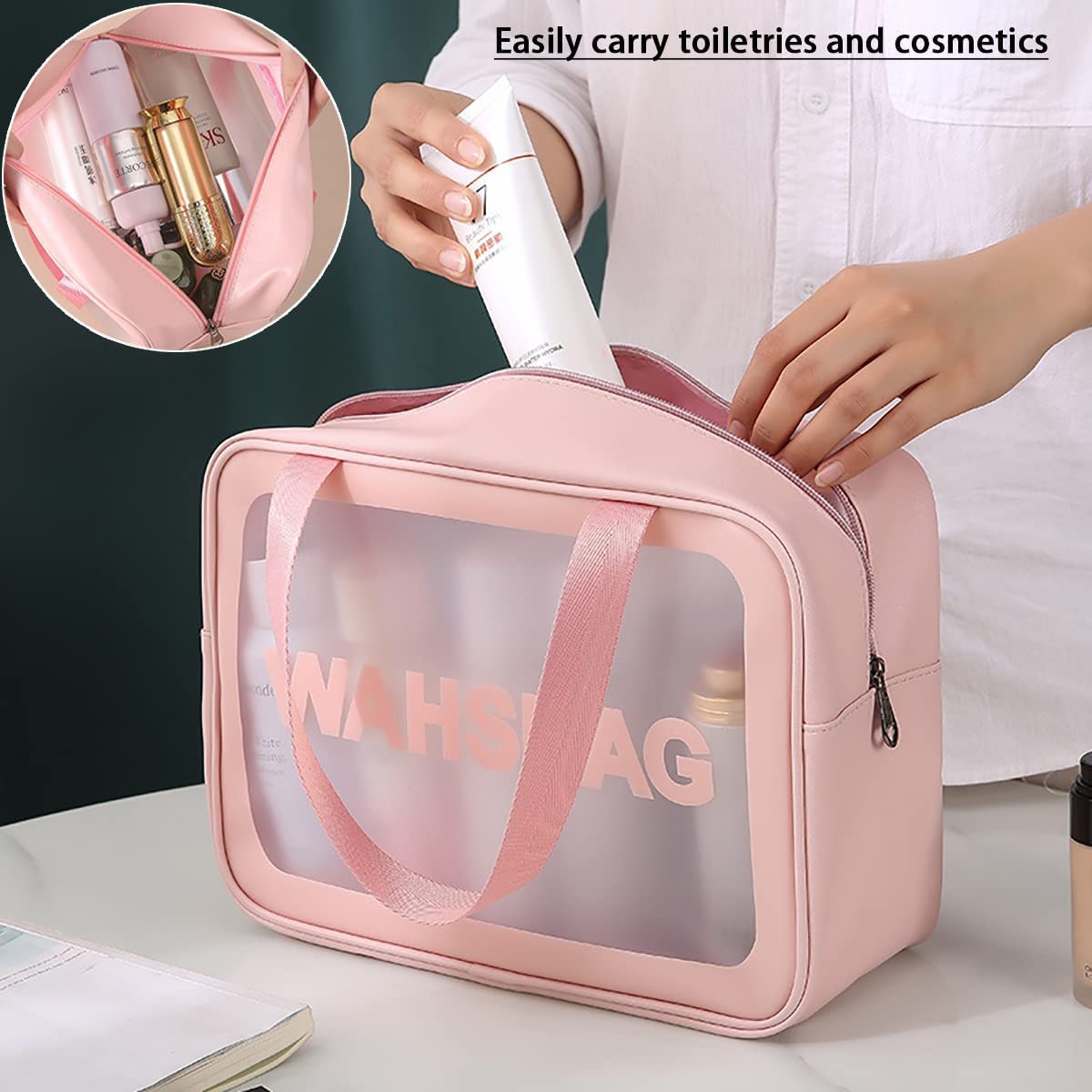Wash Bag Travel Makeup Brush & Cosmetic Organizer Bag