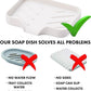 Self-Draining Soap Holder Tray Kitchen & Bathroom Soap Dish