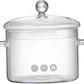 Glass Pots for Cooking On Stove Glass Heat-Resistant Glass Simmer Borosilicate Glass Cooking Pot with Lid and Handles