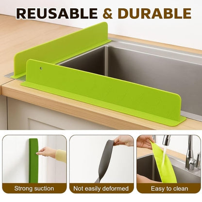 Luxury Suction Sink Water Blocking Plate | Kitchen Sink Splash Guard