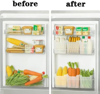 4-Piece Refrigerator Door Storage Bin Set for Fruits & Vegetables (4pcs)