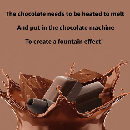 Electric Chocolate Fountain Machine Hot Chocolate Melting Dispenser
