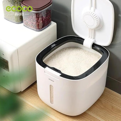 Ecoco 5kg Smart Rice Box – Airtight Grain Storage Station