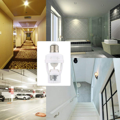 Infrared Motion Sensor Lamp Holder Auto On/Off Light Socket