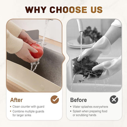 Luxury Suction Sink Water Blocking Plate | Kitchen Sink Splash Guard