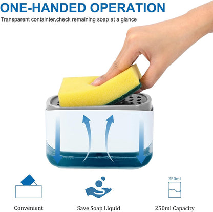 Easy Dispensing Soap Sponge Dispenser for Kitchen Sink