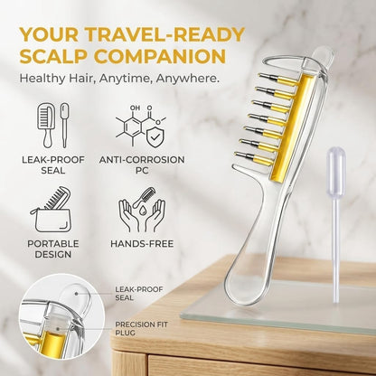 Scalp Oil Applicator Comb – Hair Oil Dispenser & Scalp Massager