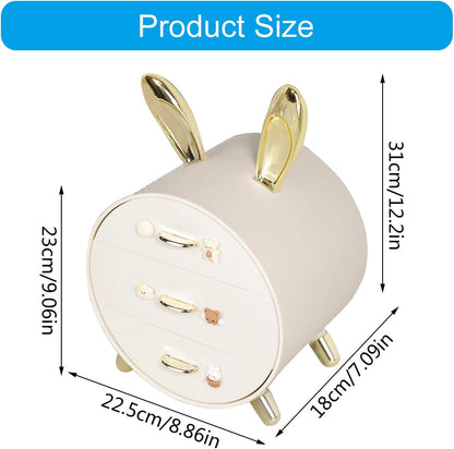 Luxury Bunny Drawer Organizer Cabinet for Vanity