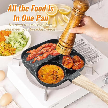 Nonstick Portion Frying Pan Multi Section Egg & Breakfast Pan